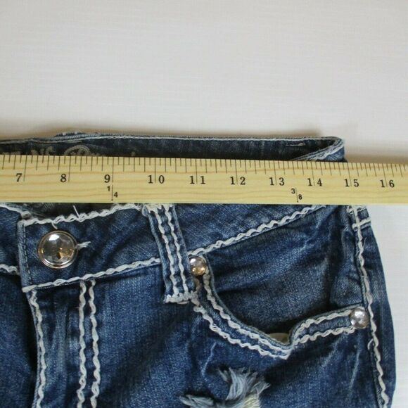 ZCO Jeans Premium Boot Thick Stitched Distressed Flap Pocket Women's Size 11 - Picture 9 of 12